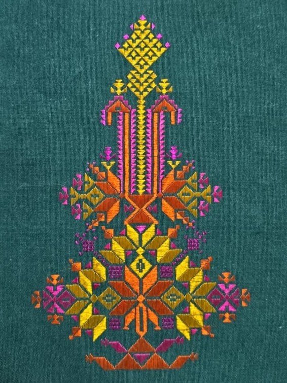 Peacock Lamp in Soof Embroidery by Daya Ben Thumbnail