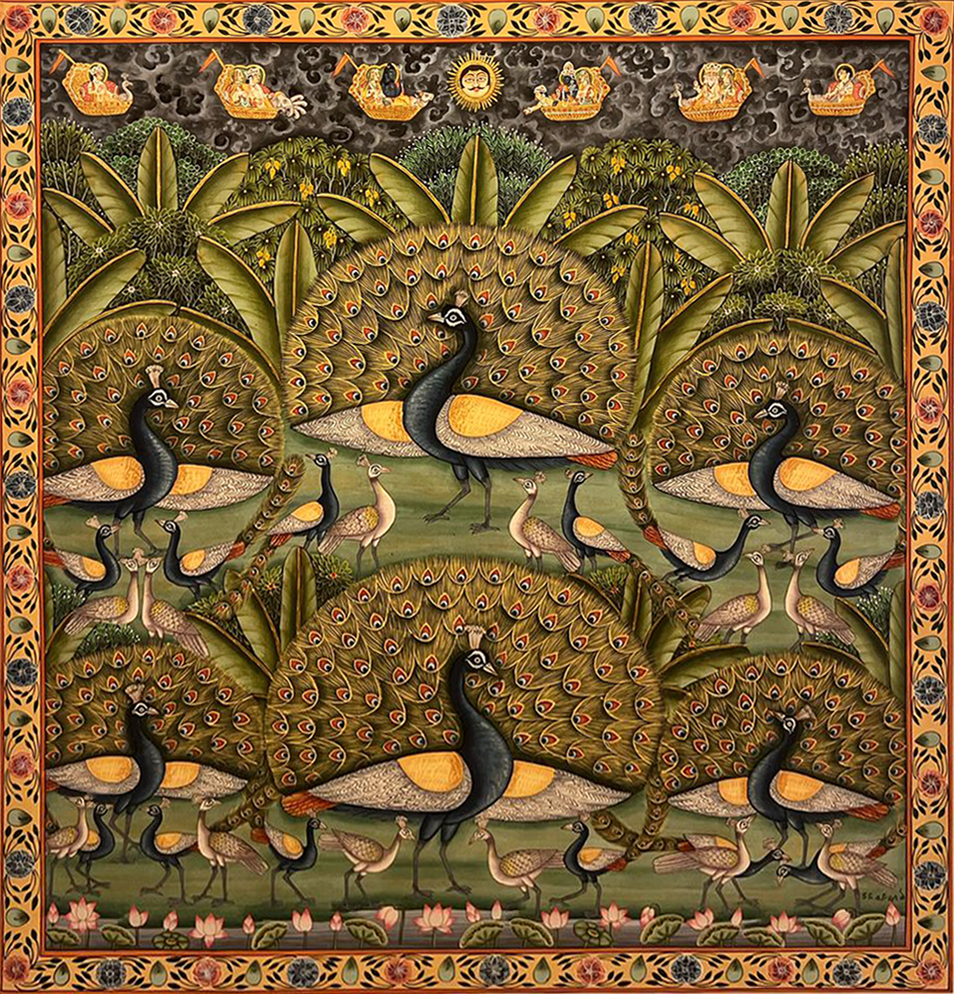 Peacock Raas in Pichwai by Shehzaad Ali Sherani Thumbnail