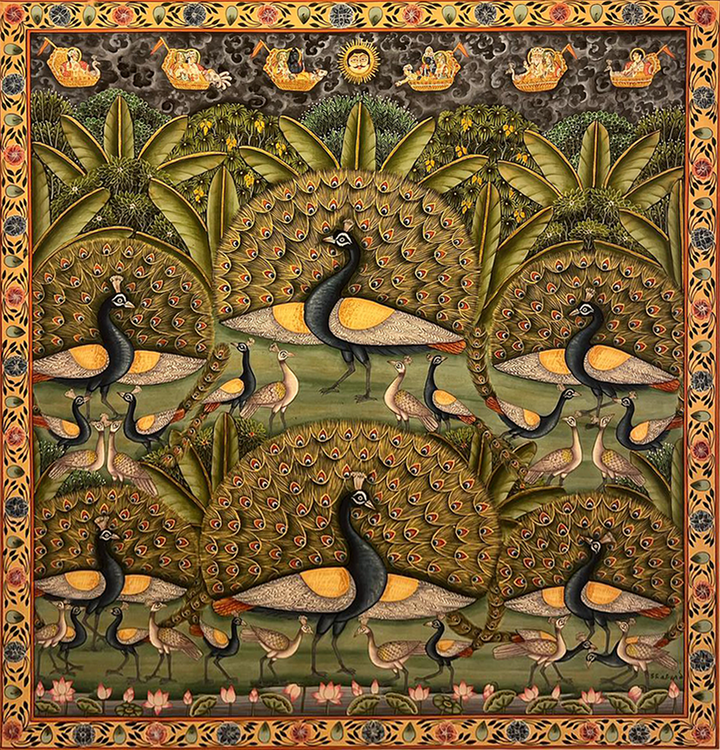 Peacock Raas in Pichwai by Shehzaad Ali Sherani Thumbnail