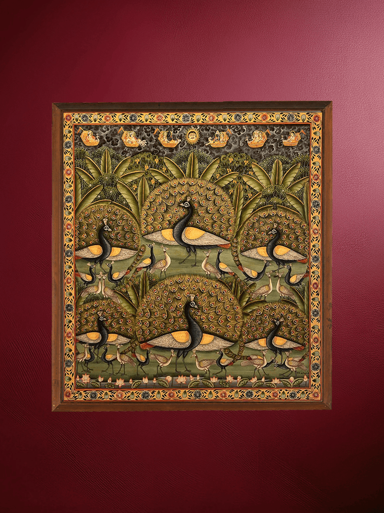 Peacock Raas in Pichwai by Shehzaad Ali Sherani