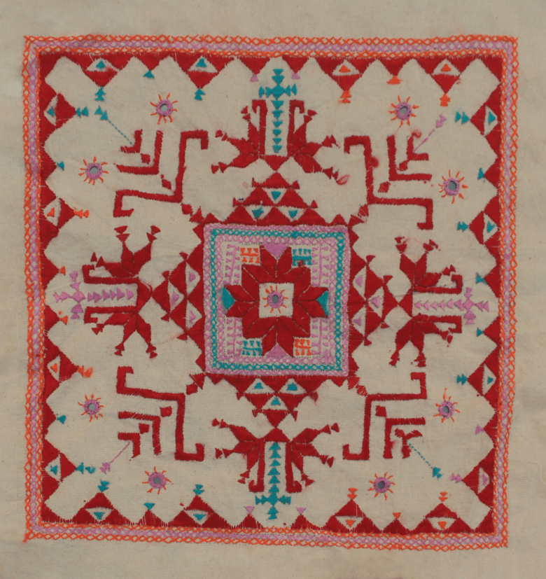 Peacock Rumaal in Kashidakari Embroidery by Samjhau Devi Thumbnail