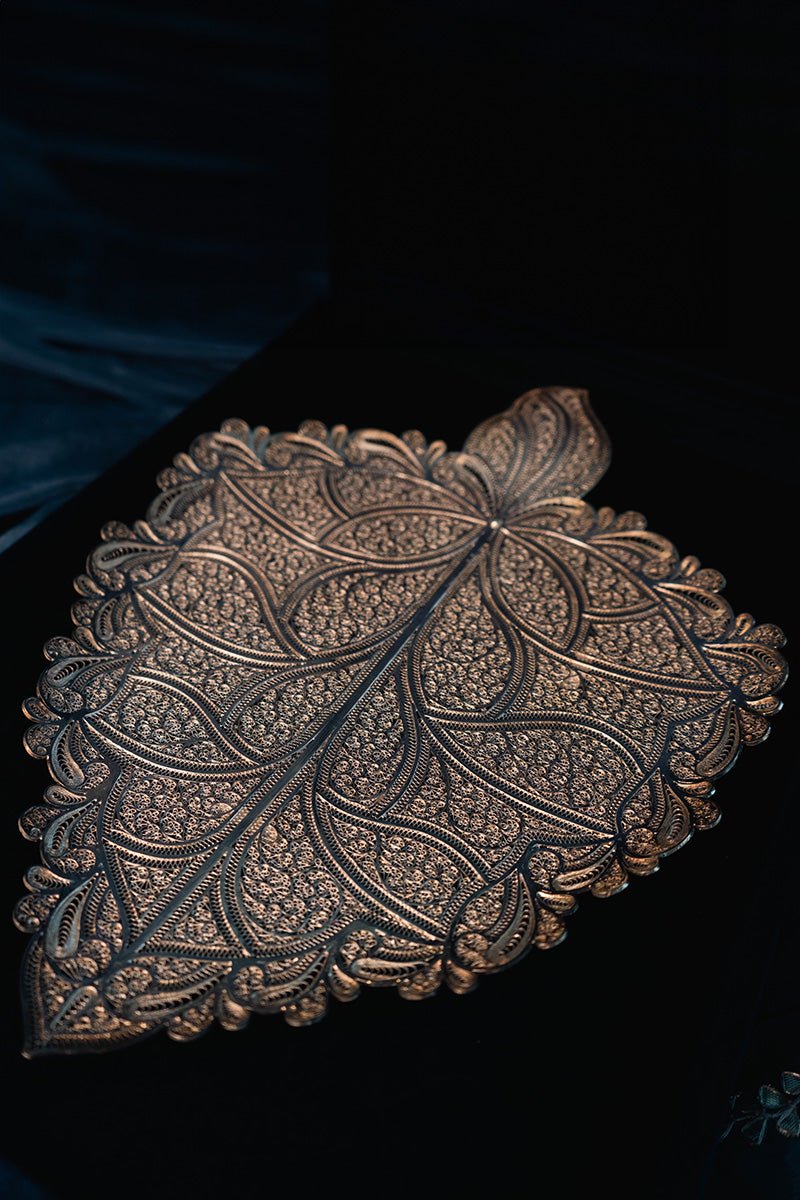 Peepal Leaf in Silver Filigree Thumbnail