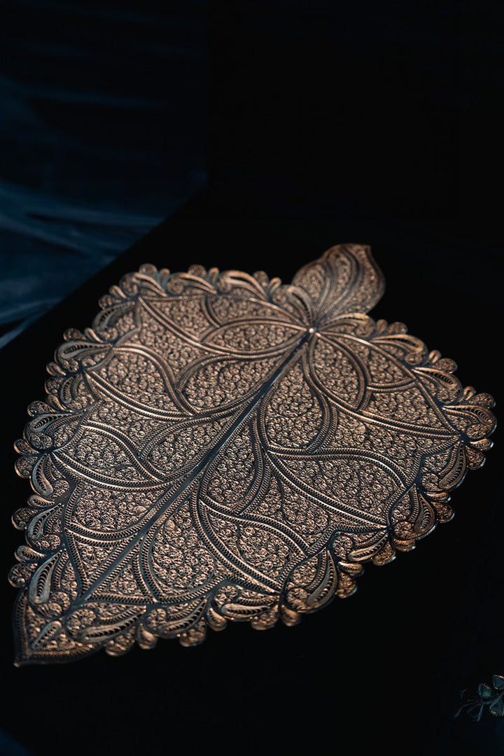 Peepal Leaf in Silver Filigree Thumbnail