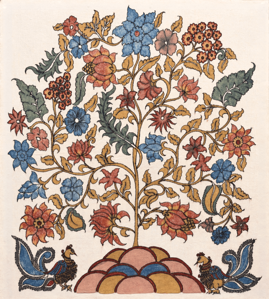 Plumes and Petals: The Sacred Tree of Life in Kalamkari by Ghanshyam Sarode Thumbnail