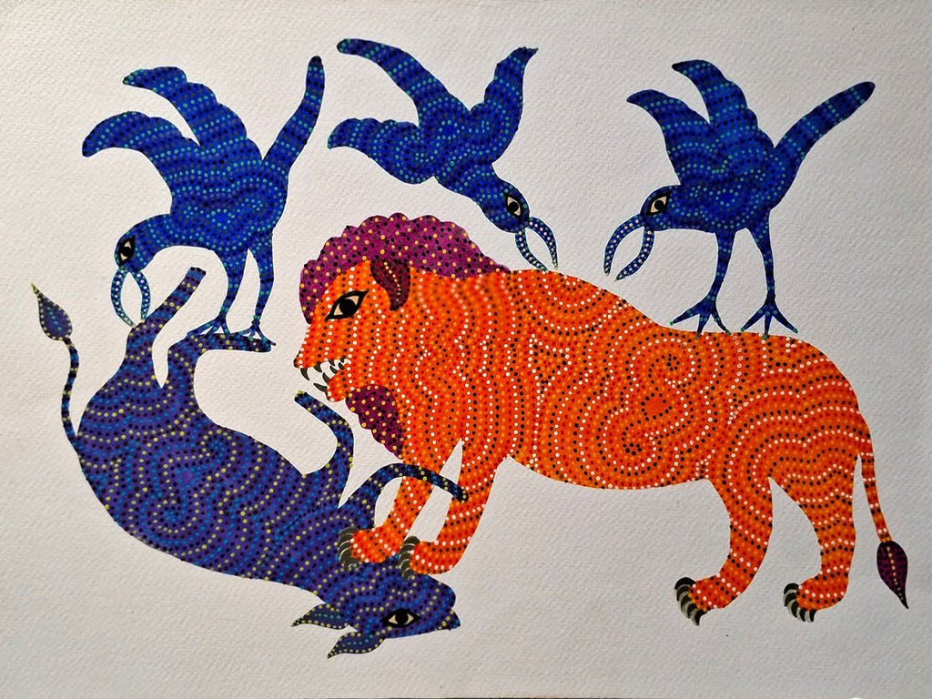 Prey and Predator in Bhil by Kamlesh Parmar Thumbnail