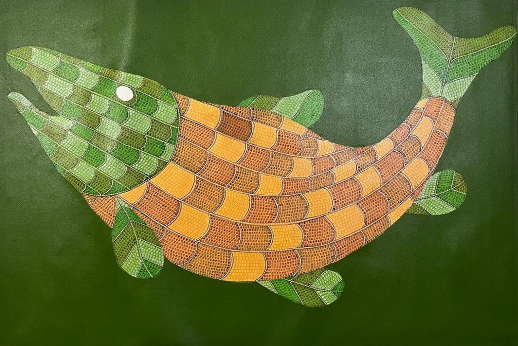 Quiet Depths in Gond by Gareeba Singh Tekam Thumbnail
