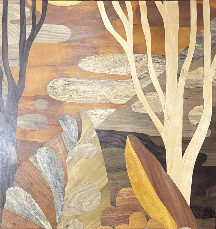 Quiet Grove in Abstract wood inlay by Mohan Kumar Thumbnail