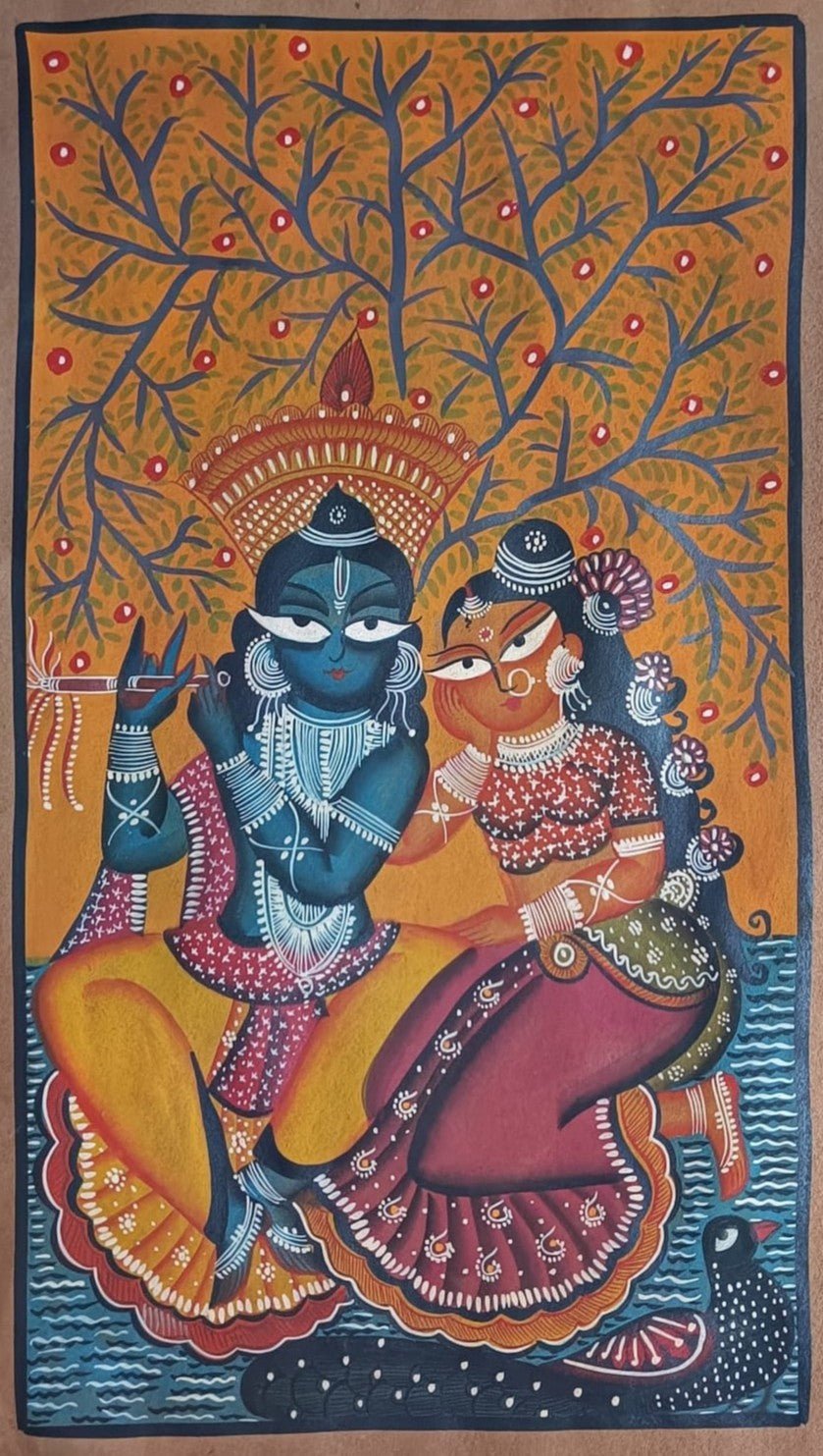 Radha Krishna in Kalighat by Sonali Chitrakar Thumbnail