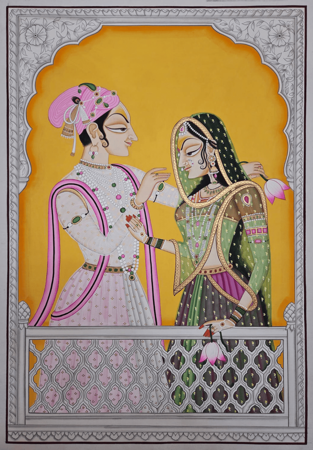 Radha- Krishna in Pichwai by Shehzaad Ali Sherani Thumbnail