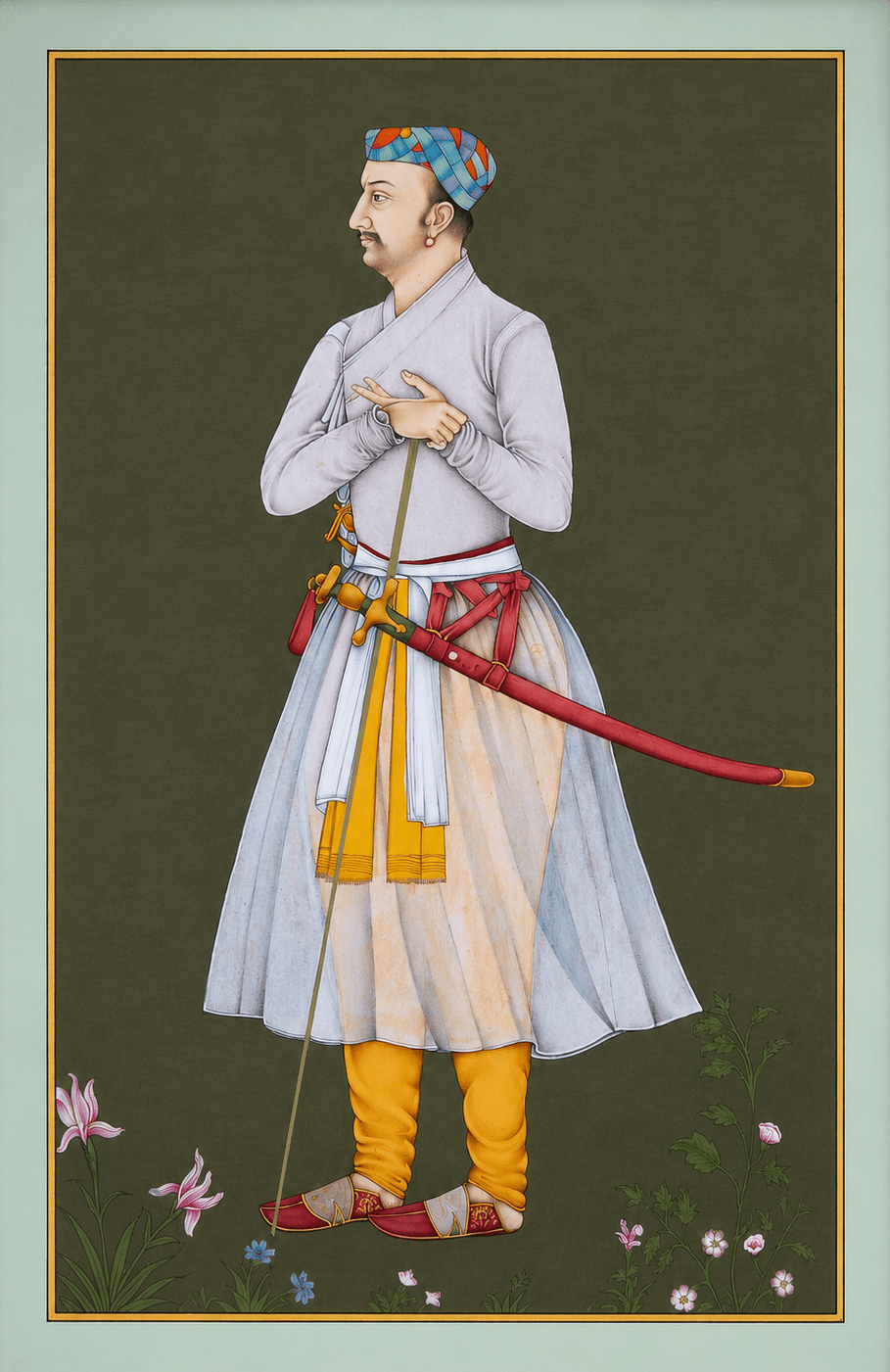 Raja Potrait in Miniature by Asharam Meghwal Thumbnail