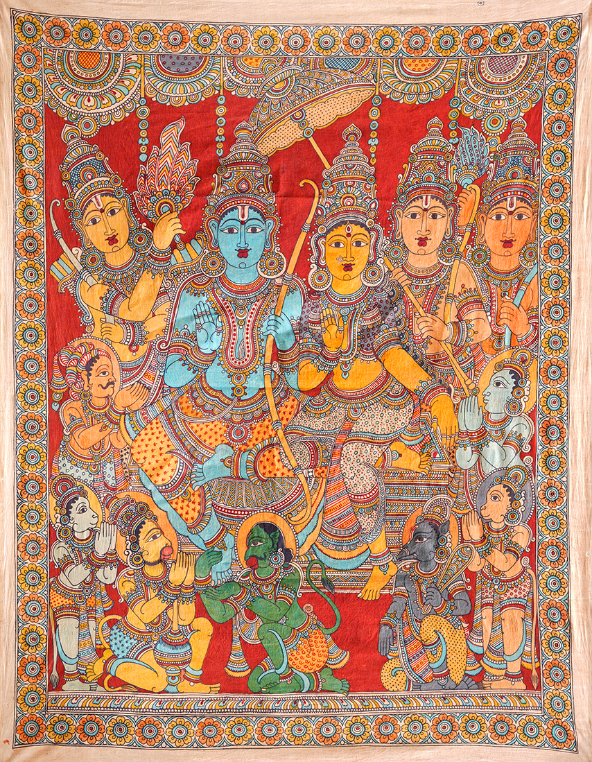 Rama Patabhishekam in Kalamkari by Harinath N Thumbnail