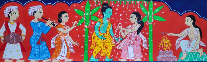 Rama Sita Kalyanam(Marraige) in Manuscript Painting by Sujit Das Thumbnail