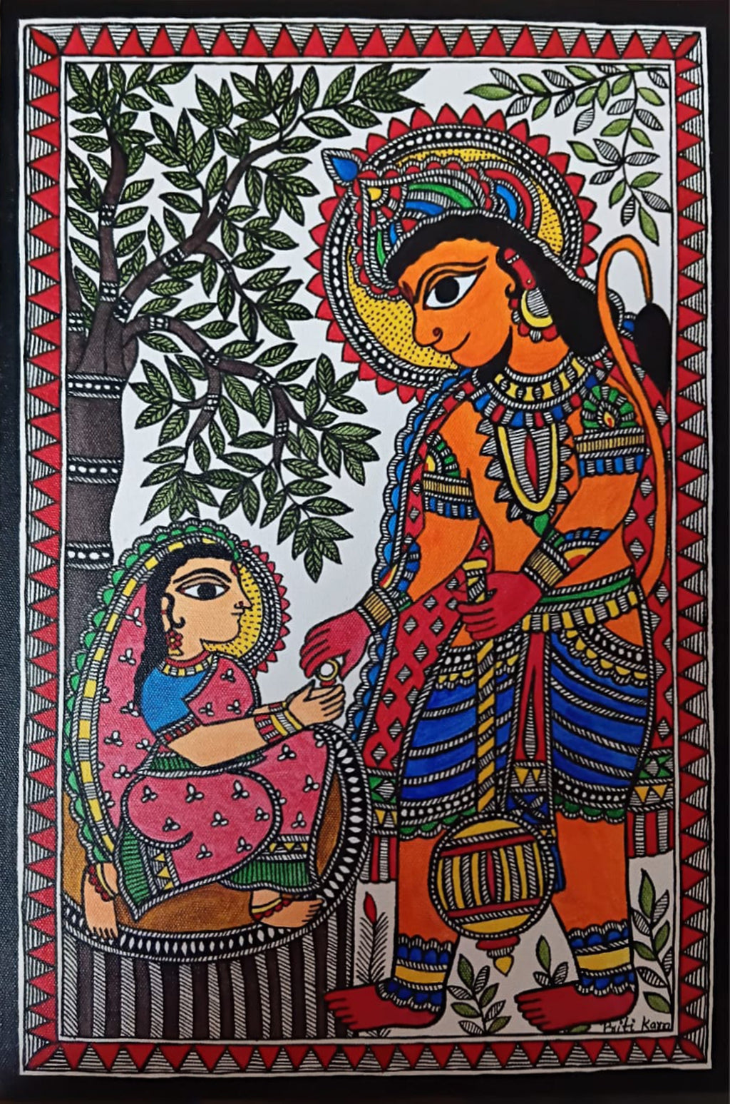 Rama's messenger in Madhubani by Priti Karn Thumbnail
