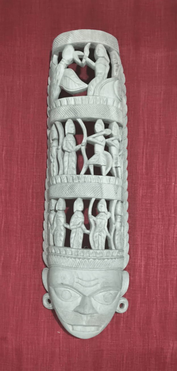 Ramayana carved In Gomira Mask by Kalyan Chandra Sarkar Thumbnail