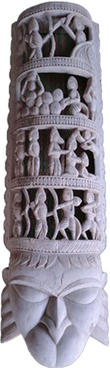 Ramayana carved In Gomira Mask by Kalyan Chandra Sarkar Thumbnail