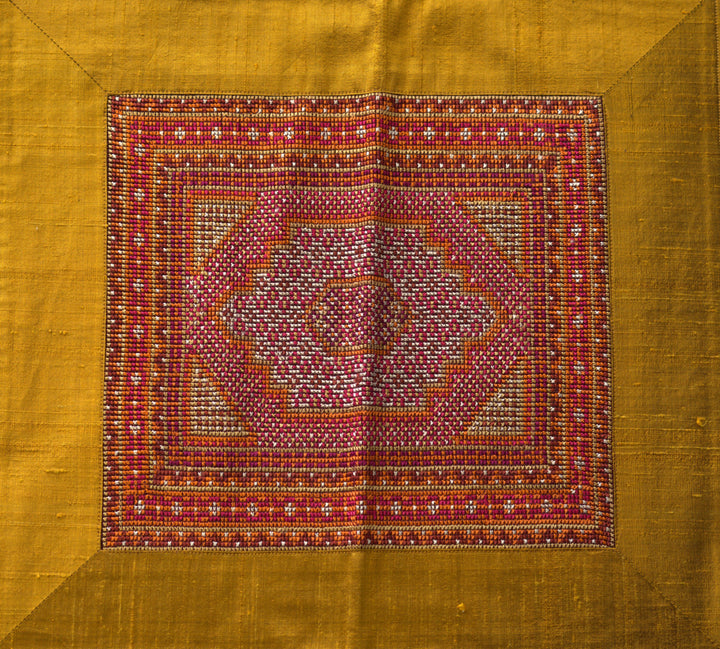 Red Carpet Medallion in Jat Garaasiya Embroidery Thumbnail