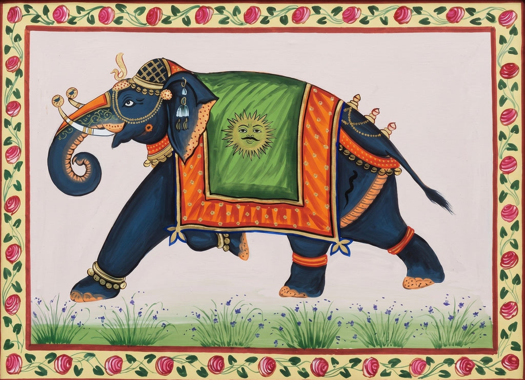 Regal Elephant in Pichwai by Jayesh Sharma Thumbnail