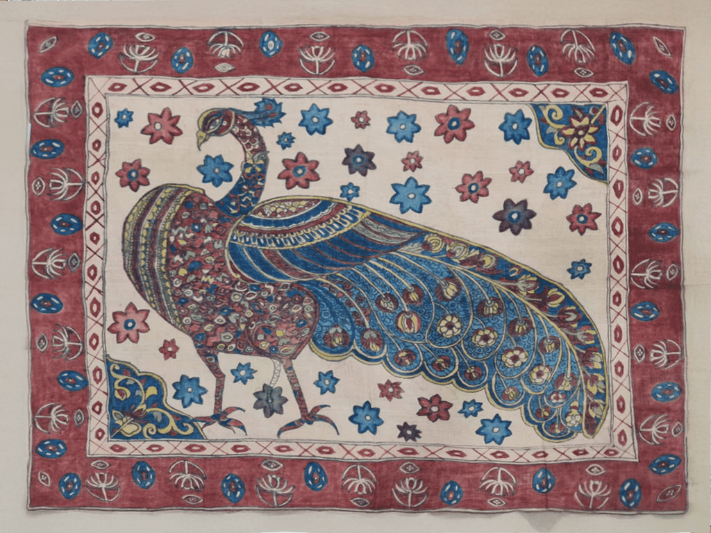 Regal Peacock in Shrikalahasti Kalamkari by Ghanshyam Sarode Thumbnail