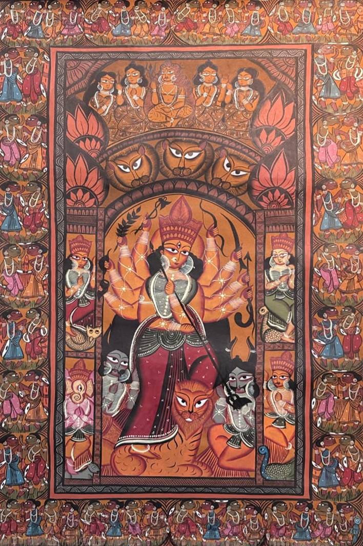 Rhythms of Devotion: Maa Durga and her pantheon in Kalighat by Sonali Chitrakar Thumbnail