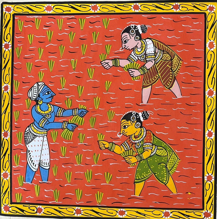 Rice Cultivation in Cheriyal Scroll by Dhanalakota Rakesh Thumbnail