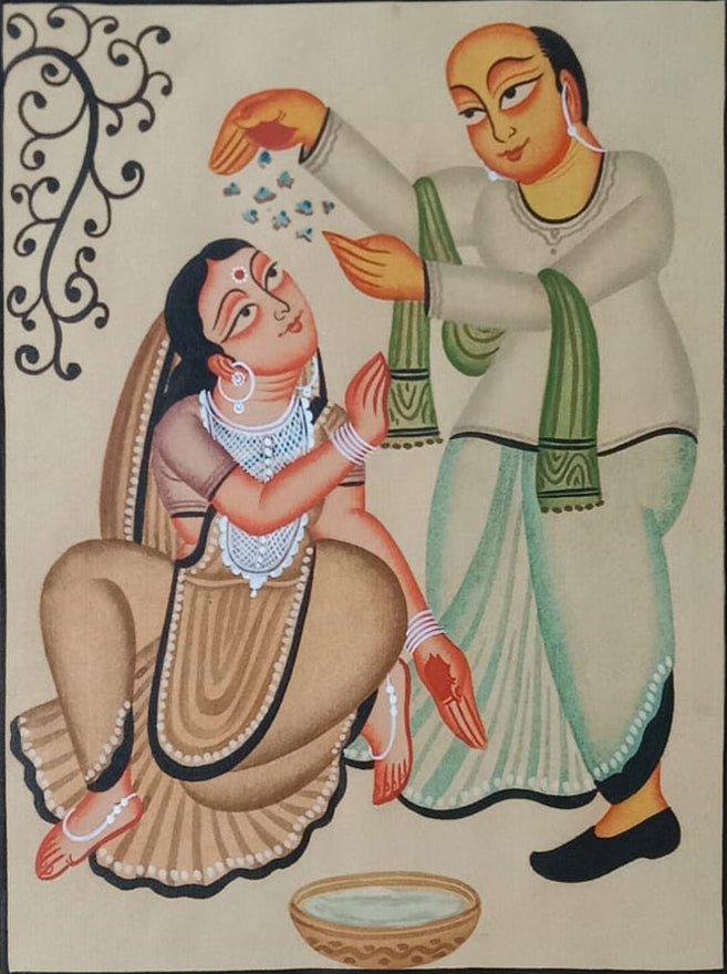 Romantic Gesture in Kalighat By Bapi Chitrakar Thumbnail
