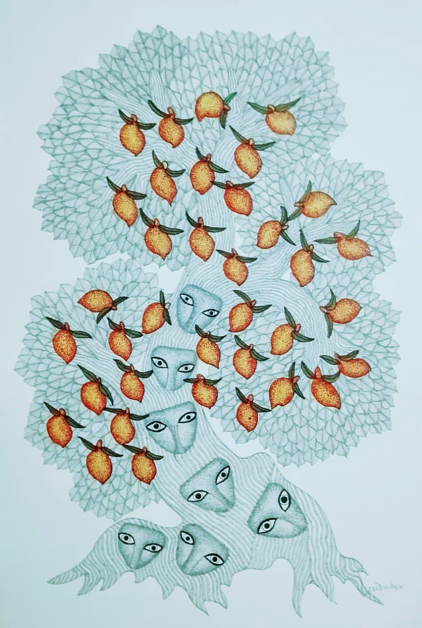 Rooted in Wonder: Trees in Gond Art by Manoj Tekam Thumbnail