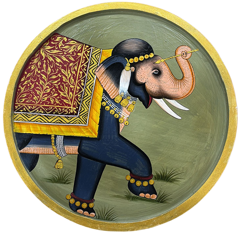 Royal Elephant in Mughal Miniature by Mohan Prajapati Thumbnail