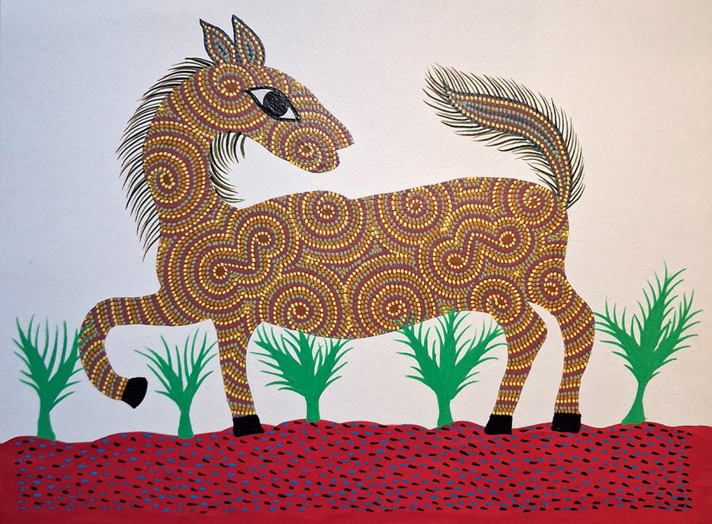 Running in Fields: A Majestic Horse in Bhil by Kamlesh Parmar Thumbnail