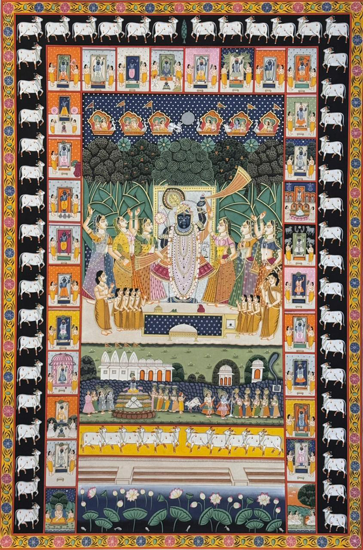 Sacred darshan beneath the full moon in Pichwai by Naveen Soni Thumbnail