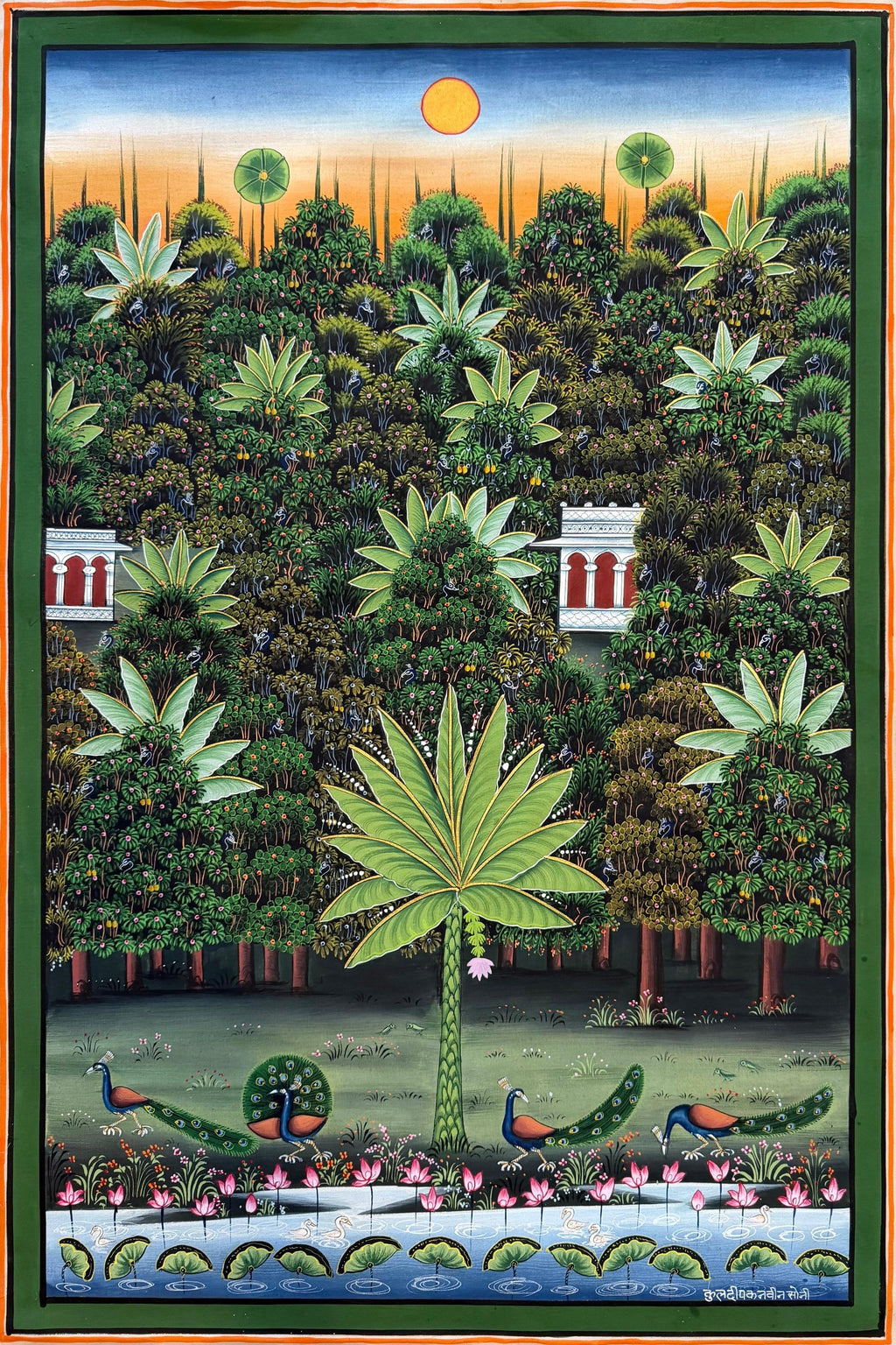 Sacred Grove in Pichwai by Naveen Soni Thumbnail