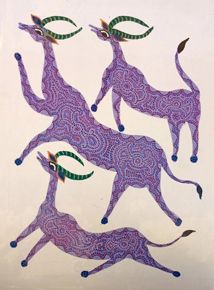 Set of Bhil Paintings by Geeta Bariya Thumbnail