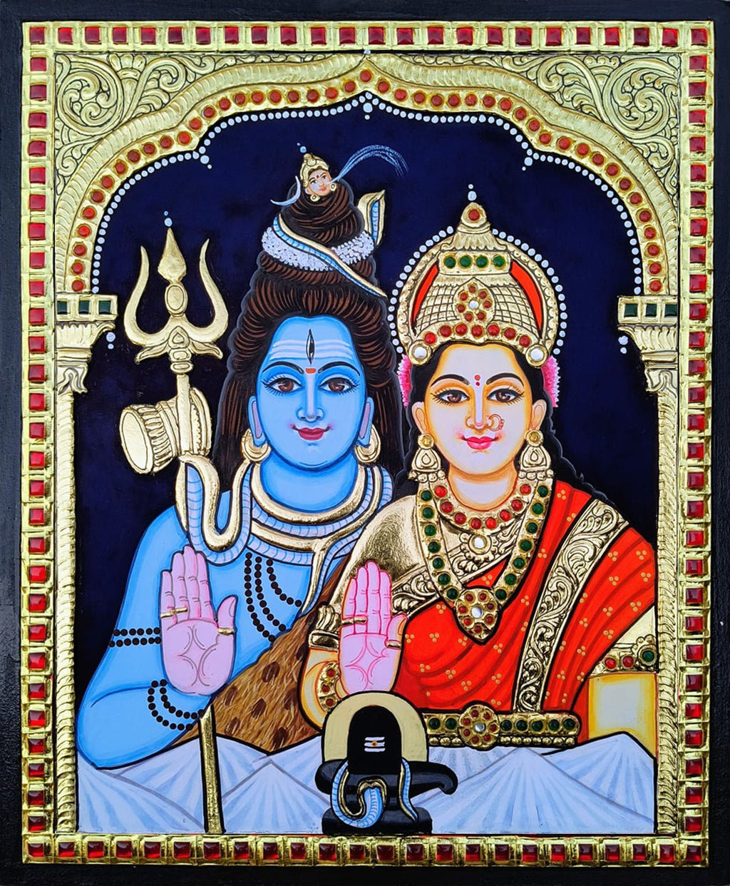 Shiva Parvati in Tanjore by Sanjay Tandekar Thumbnail