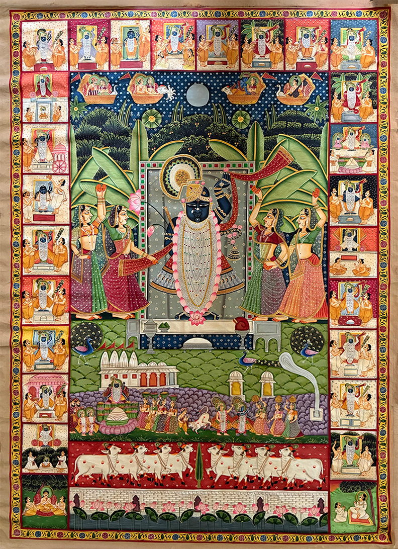 Shreenathji in divine splendour in Pichwai by Naveen Soni Thumbnail
