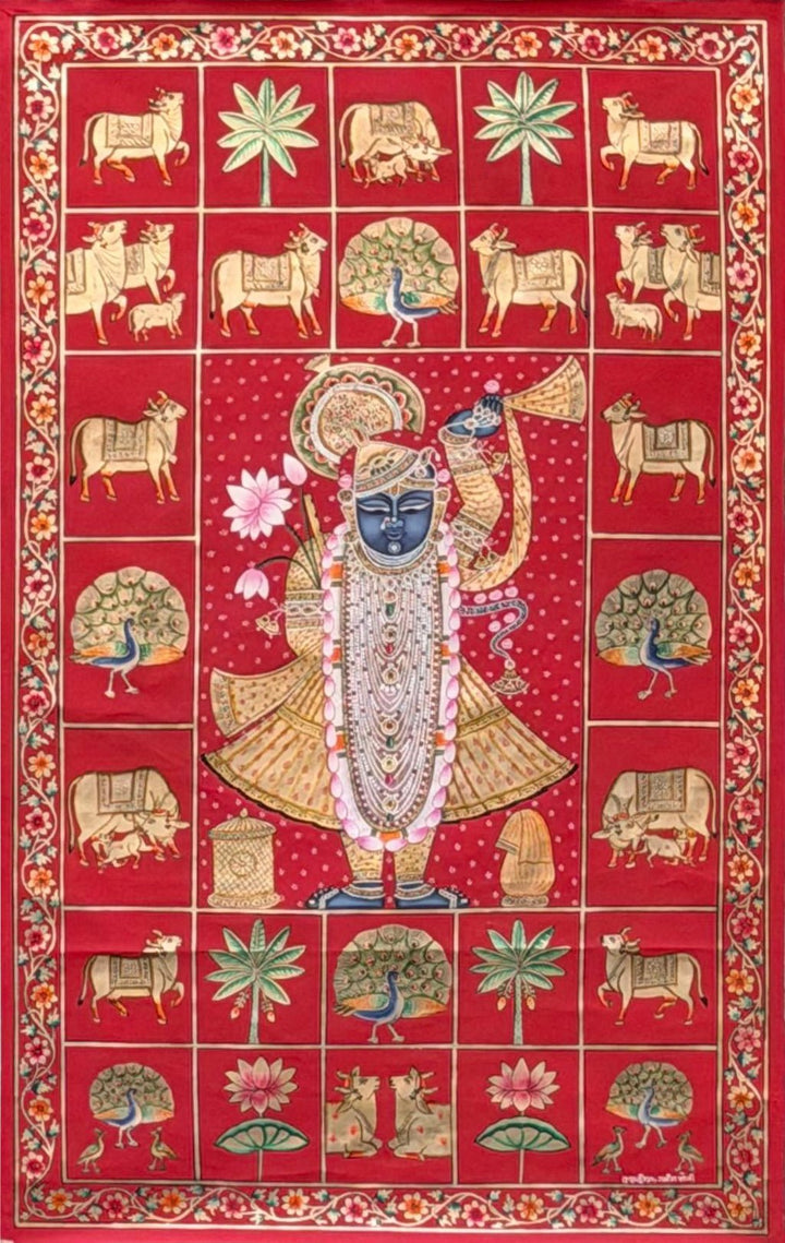 Shrinathji and the Sacred Motifs of Braja in Pichwai by Naveen Soni Thumbnail