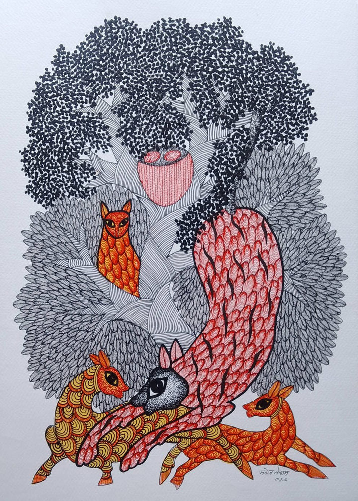 Siyar and Bakri in Gond by Manoj Tekam Thumbnail