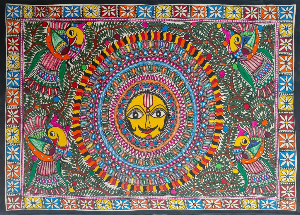 Solar radiance in Madhubani by Ambika Devi Thumbnail