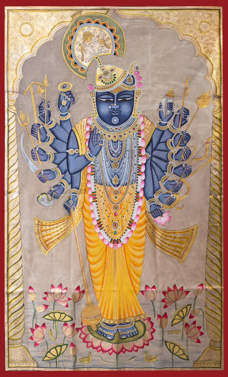 Sudarshan Chakra of Shreenathji in Pichwai by Naveen Soni Thumbnail