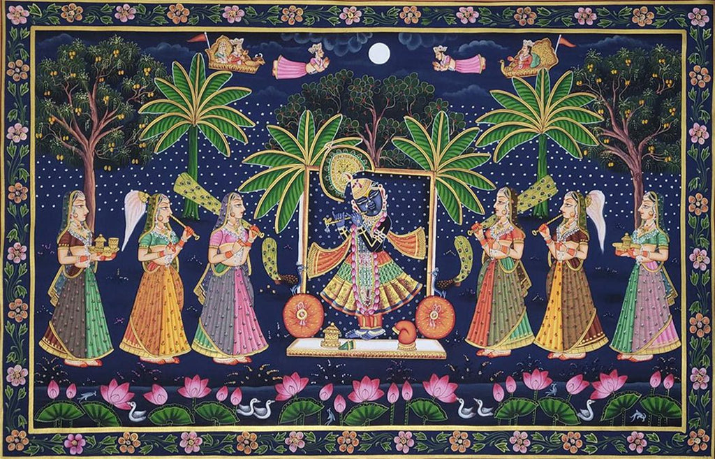Surrounded by Bhakti: Shrinathji in Pichwai by Naveen Soni Thumbnail