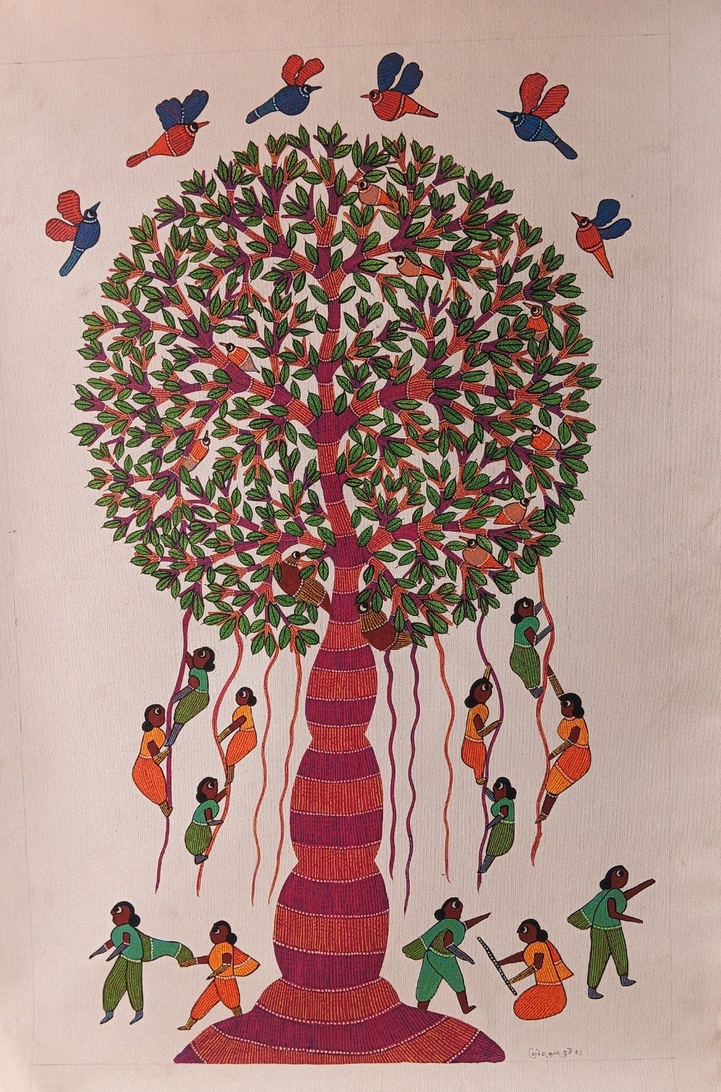 The Banyan Tree in Gond by Suresh Kumar Dhruve Thumbnail