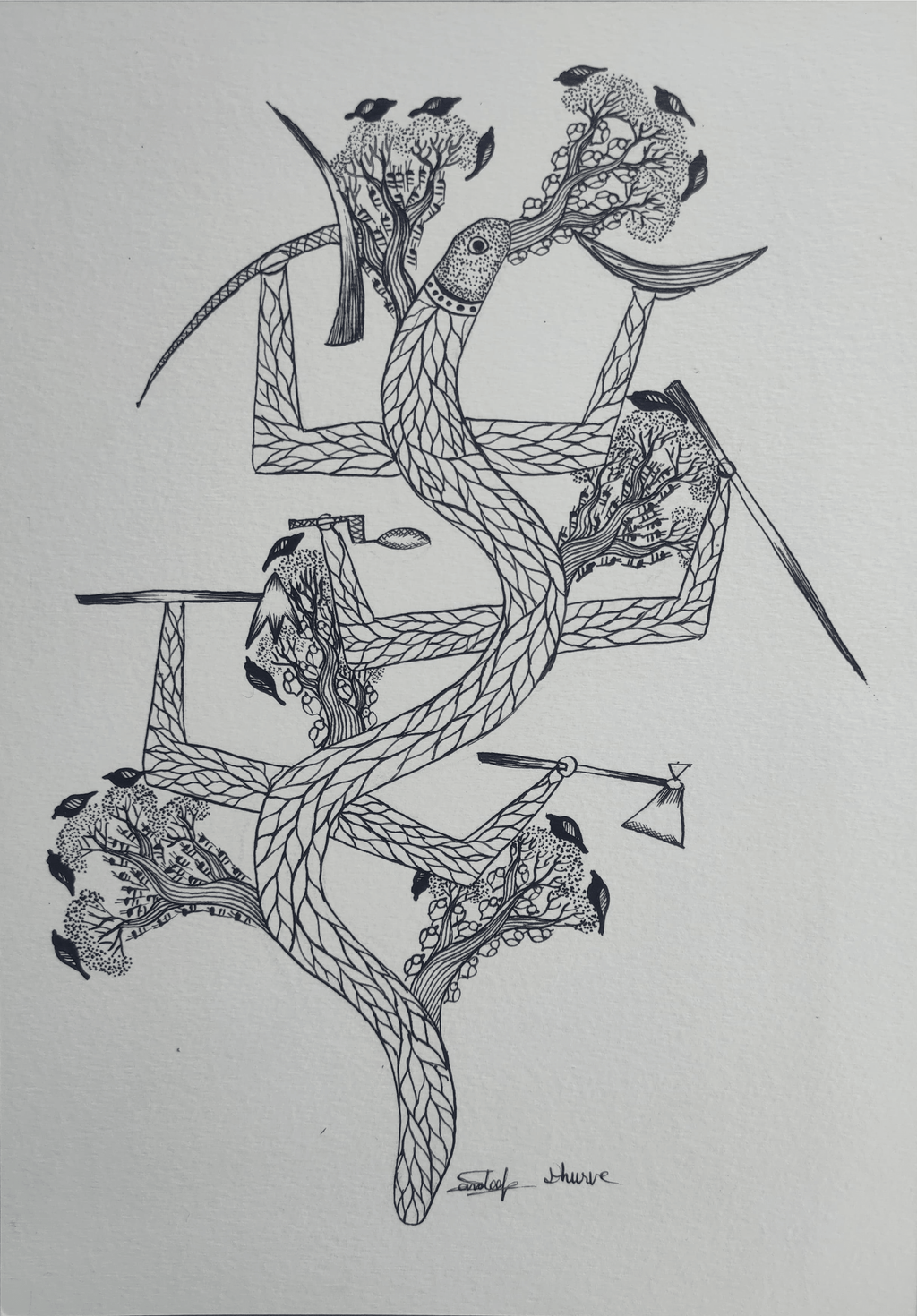 The Blended World In Gond by Sandeep Dhurve Thumbnail