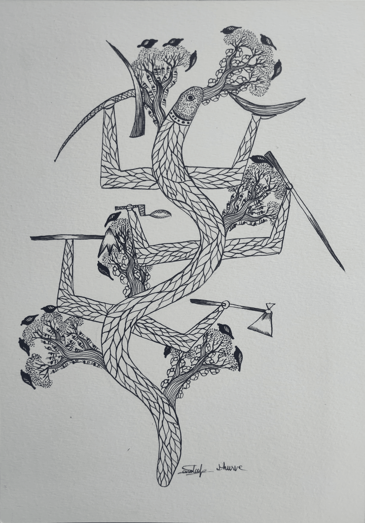 The Blended World In Gond by Sandeep Dhurve Thumbnail