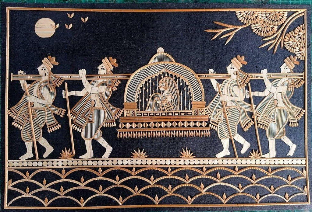 The Bridal Procession in Sikki Grass Work by Suraj Kumar Sahu Thumbnail