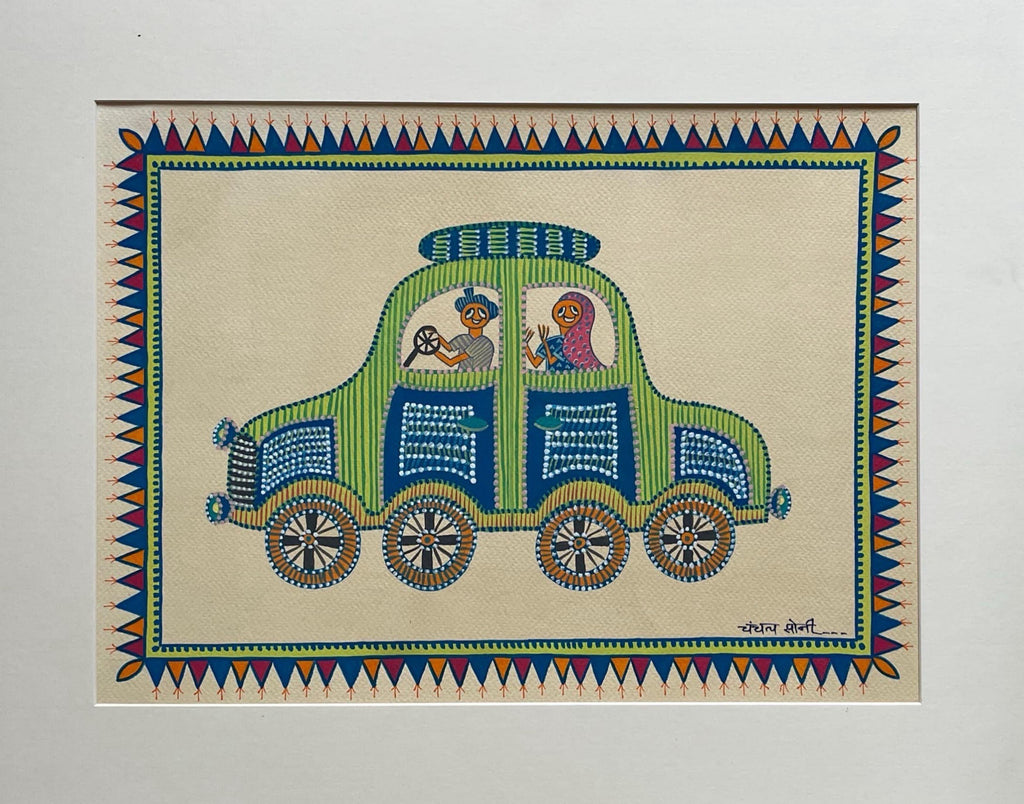 The Car Voyage In Pithora art by Chanchal Soni Thumbnail