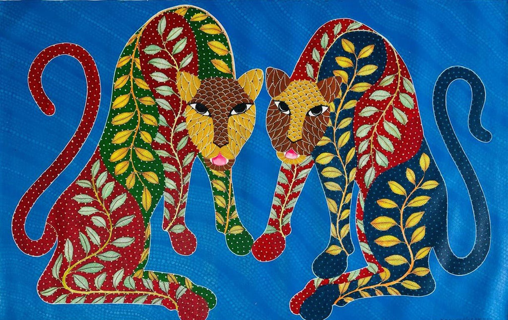 The Cats of Wild in Gond by Venkat Shyam Thumbnail