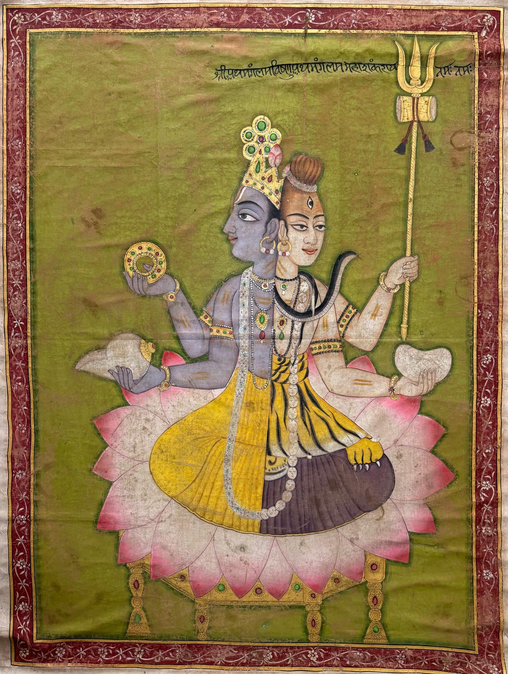 The Cosmic Harihara: An Antique-Finish Pichwai by Naveen Soni Thumbnail