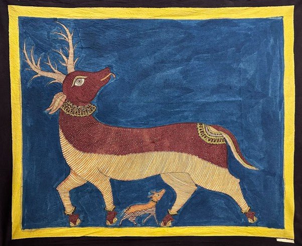 The Deer and its Fawn in Mata ni Pachedi by Sanjay Chittara Thumbnail