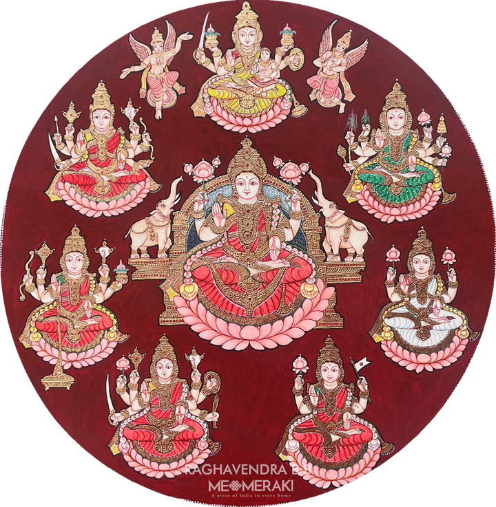 The Divine Beauty: Ashta Lakshmi in Mysore art by Raghavendra B. B Thumbnail