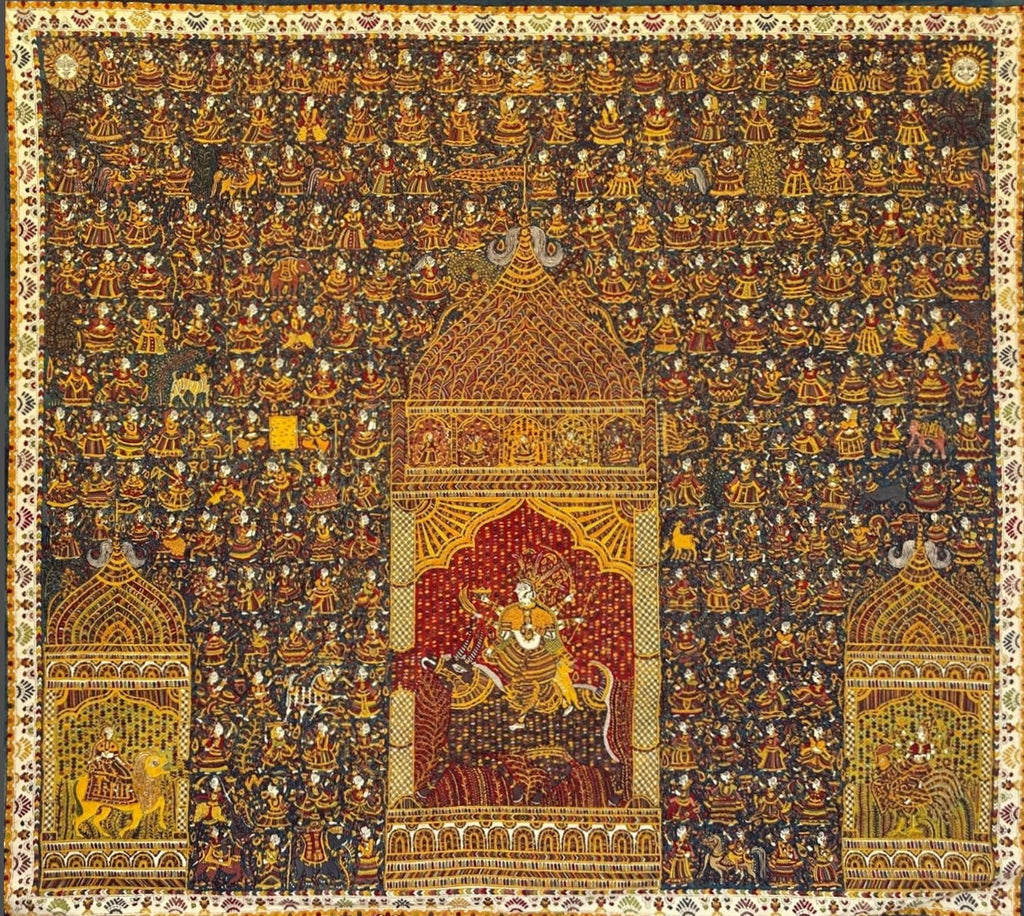 The Divine Trinity: Durga Mata, Meldi Mata and Bahuchar Mata in Mata ni Pachedi by Sanjay Thumbnail