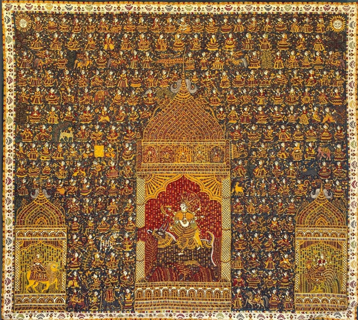 The Divine Trinity: Durga Mata, Meldi Mata and Bahuchar Mata in Mata ni Pachedi by Sanjay Thumbnail