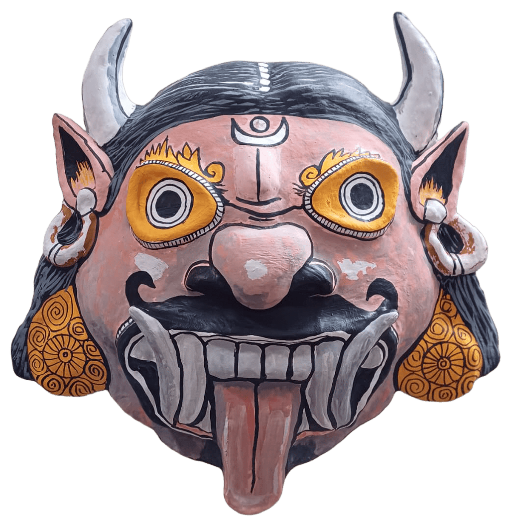 The fierce protector in Cheriyal mask by Sai Kiran Thumbnail